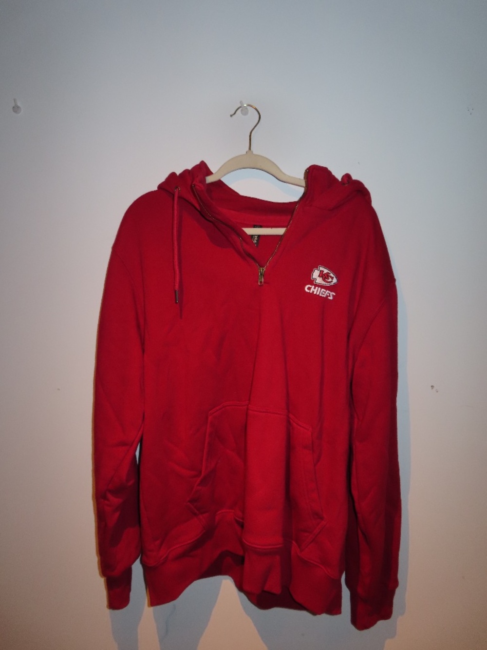 Chiefs hooded quarter zip jacket